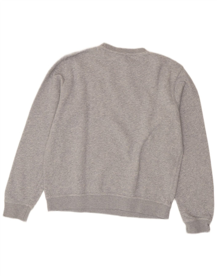 NIKE feminino oversized moletom jumper UK 14 médio cinza algodão