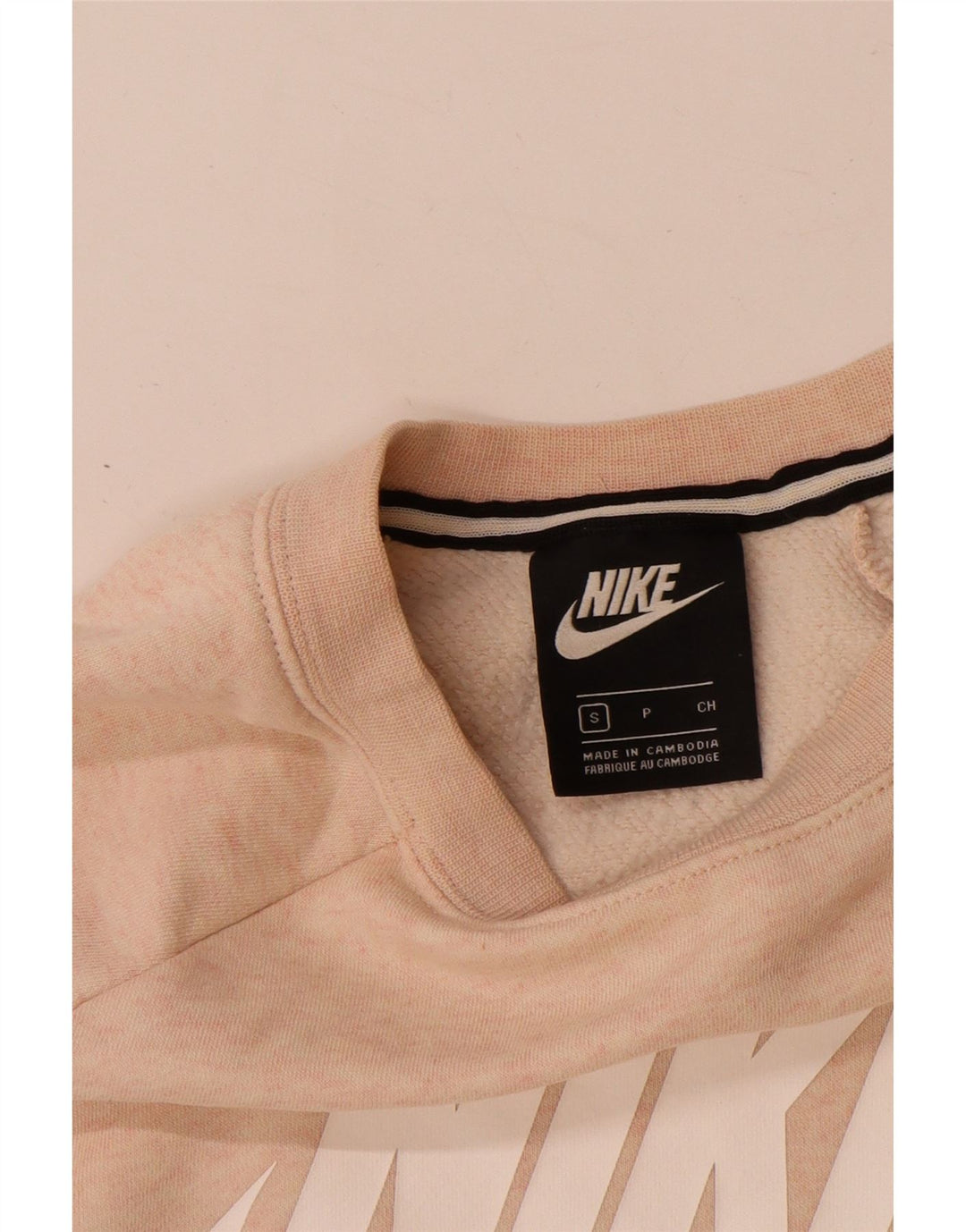 Moletom gráfico masculino Nike Jumper pequeno algodão manchado rosa