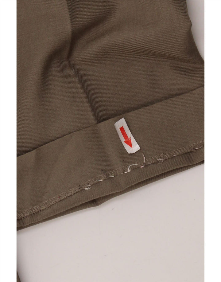 Calça masculina de terno reto MARKS & SPENCER W38 L29 poliéster bege