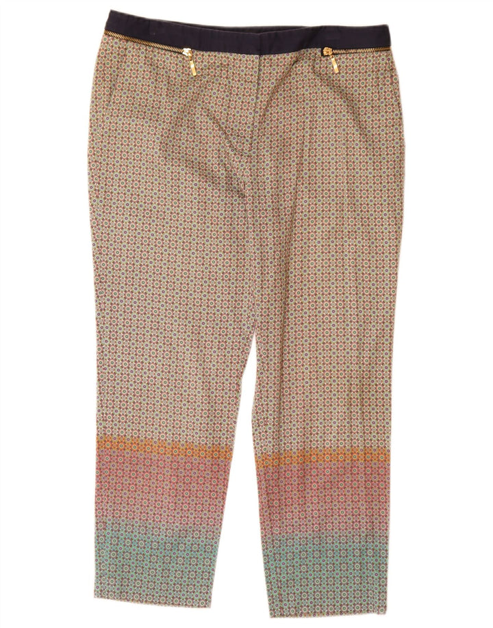 Zara Calça Feminina Cropped EU 40 Médio W30 L24 Multicolorido Geométrico