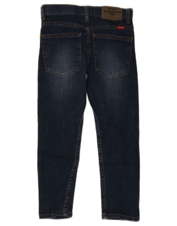 Wrangler Boys Straight Jeans 5-6 Anos W22 L19 Azul Algodão