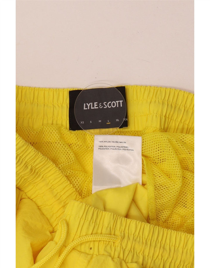 Shorts de natação masculino Lyle & Scott grande nylon amarelo