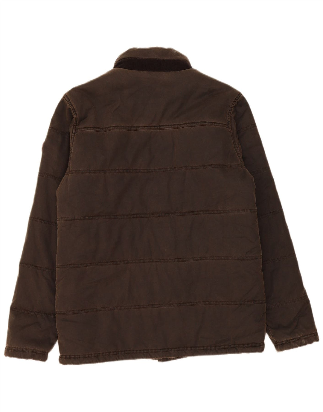 Jaqueta acolchoada masculina Weird Fish UK 38 poliéster marrom médio
