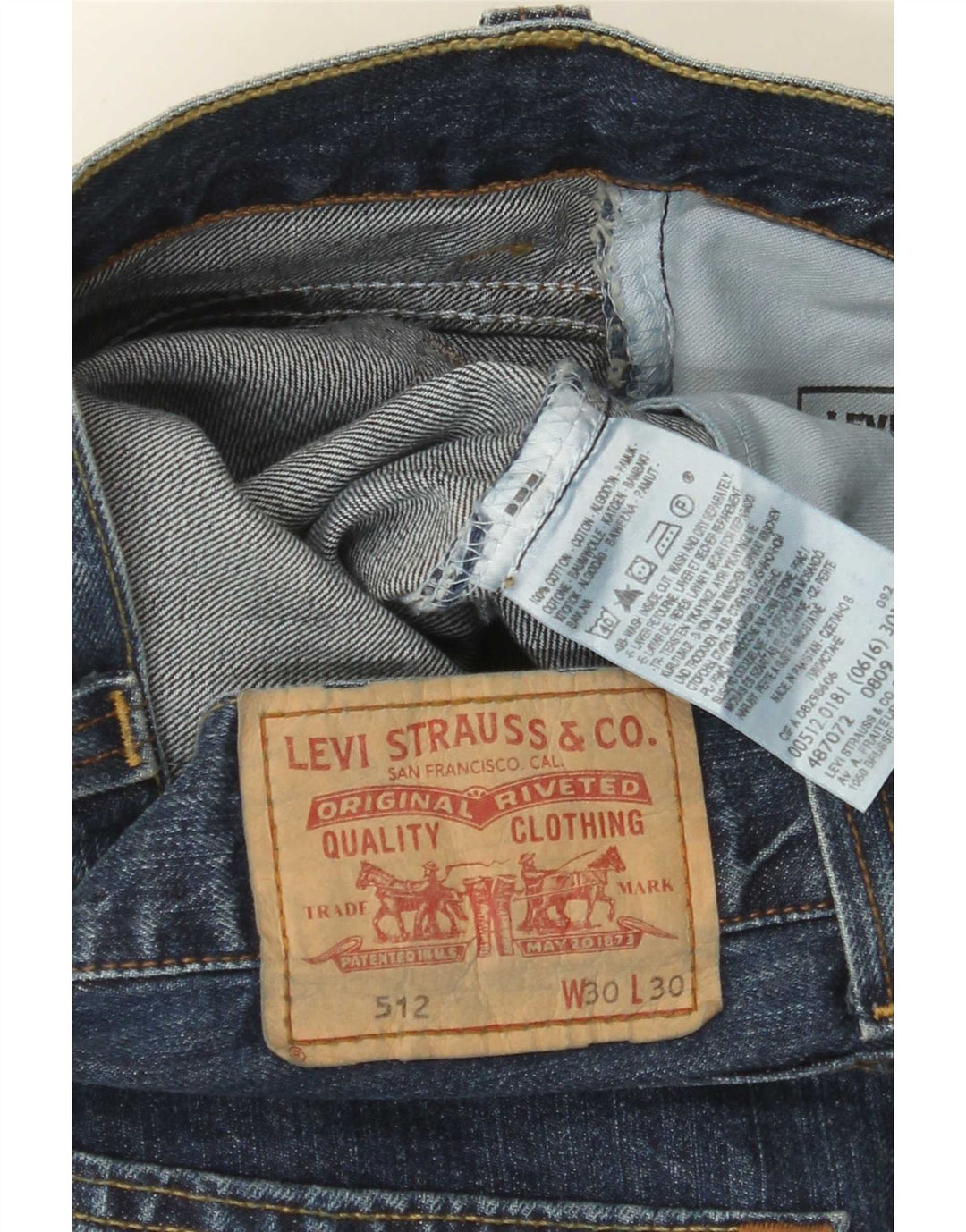 Levi's Masculino 512 Bootcut Jeans W30 L30 Azul Algodão