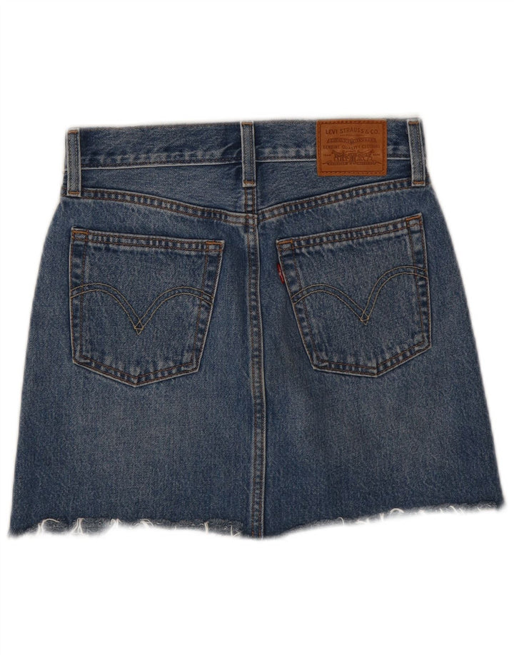 Saia jeans feminina Levi's W24 XS azul algodão