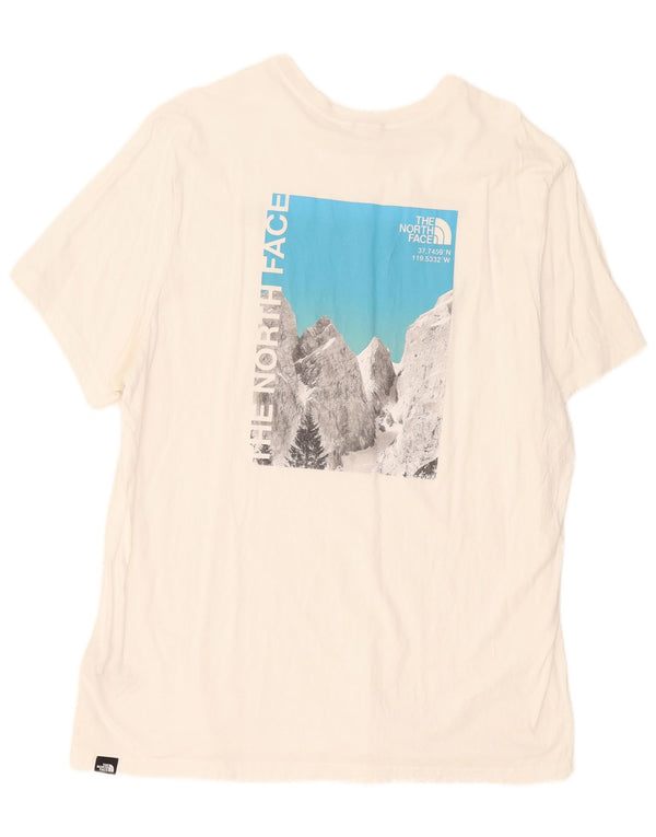 Camiseta gráfica masculina The North Face 2XL algodão branco