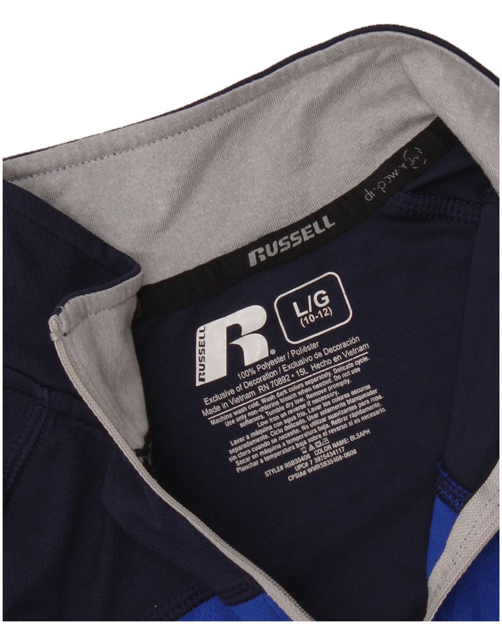 Russell Athletic Boys Pulôver Fato de treino 10-11 anos grande azul marinho