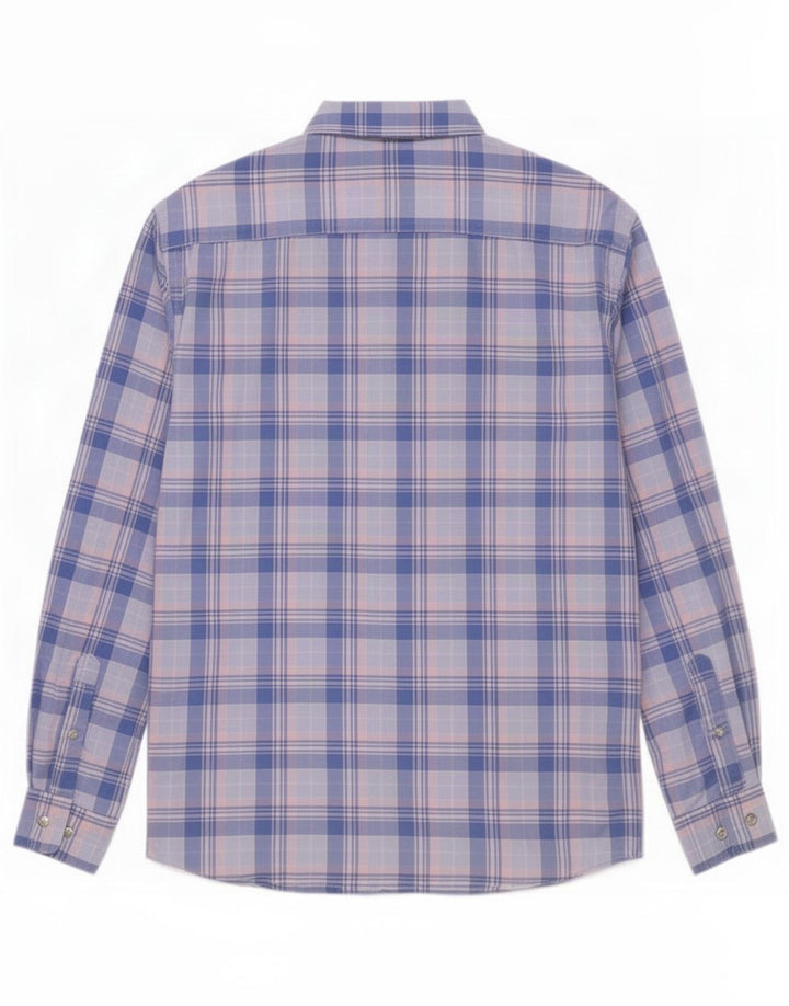 Camisa masculina Gant Regular Fit grande algodão xadrez azul
