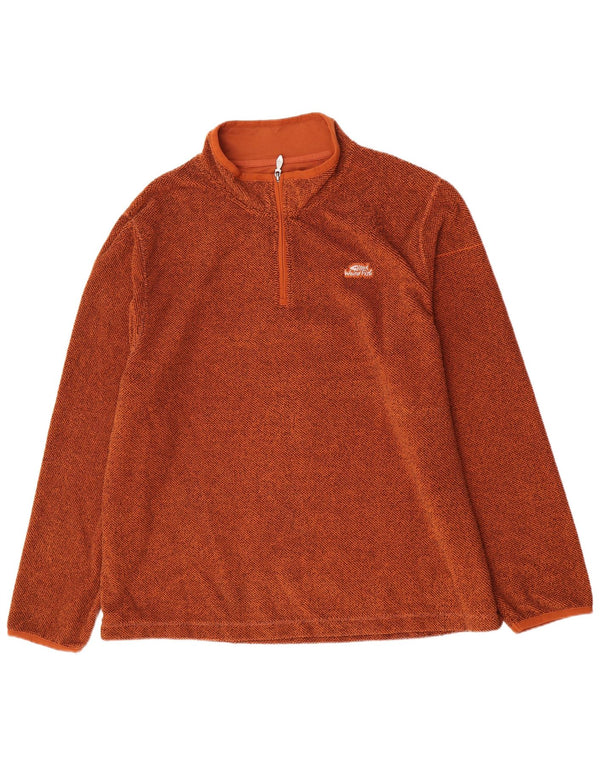 Weird Fish Masculino Zip Neck Fleece Jumper 4XL Poliéster Marrom