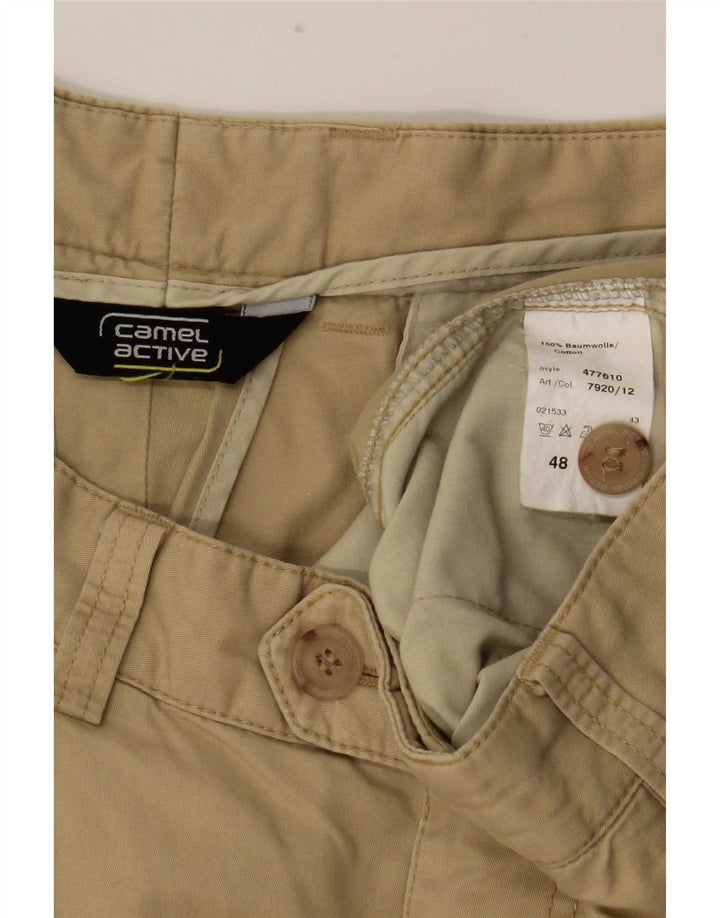 Calça masculina Camel Active Pegged Suit EU 48 Médio W33 L32 Algodão Bege