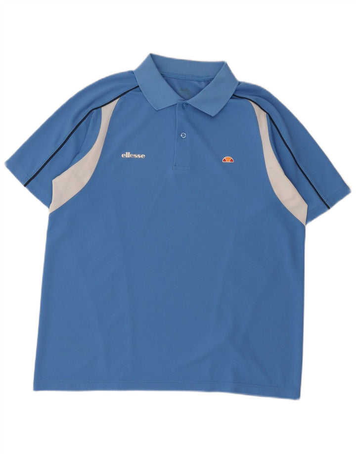 Camisa polo masculina Ellesse médio azul colorblock