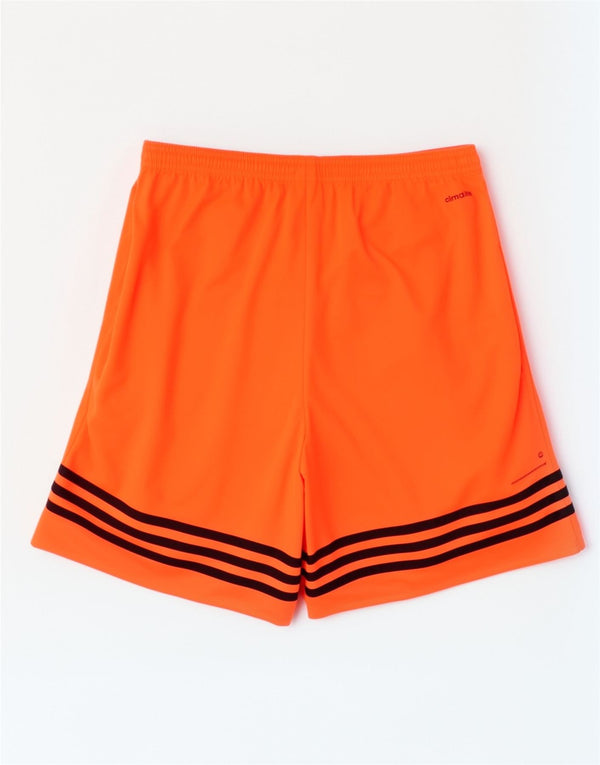Adidas Mens Climalite Sport Shorts Médio Laranja Listrado Poliéster Esportes