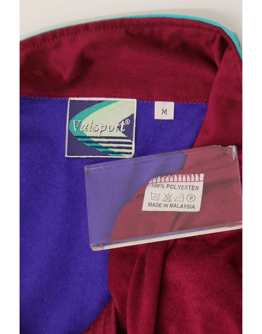 Jaqueta superior de agasalho masculino VINTAGE poliéster colorblock marrom médio