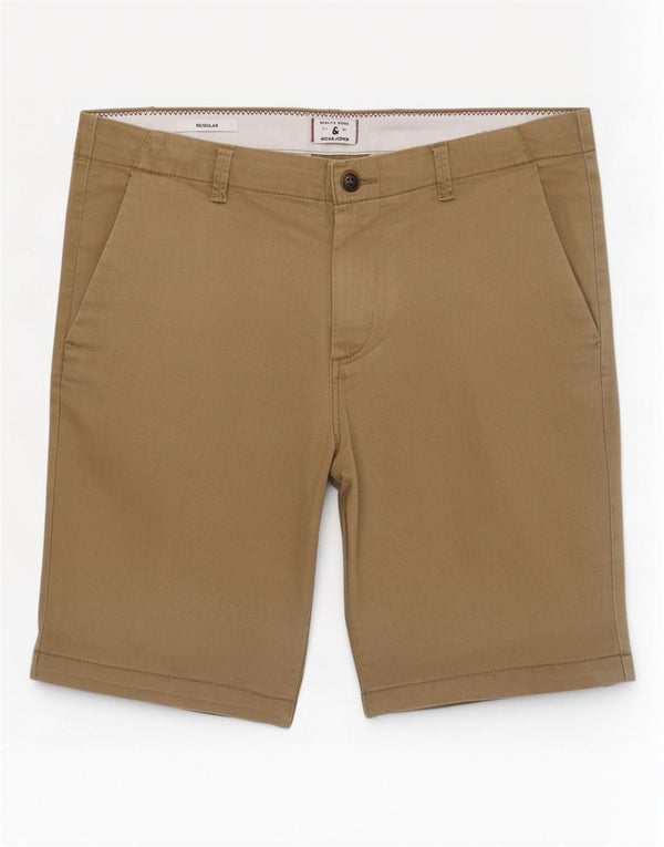 Shorts Chino Masculino Regular Jack & Jones Médio W32 Algodão Cáqui