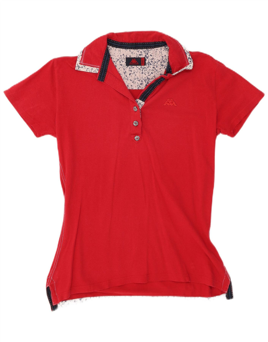 Camisa polo feminina KAPPA UK 14 grande algodão vermelho