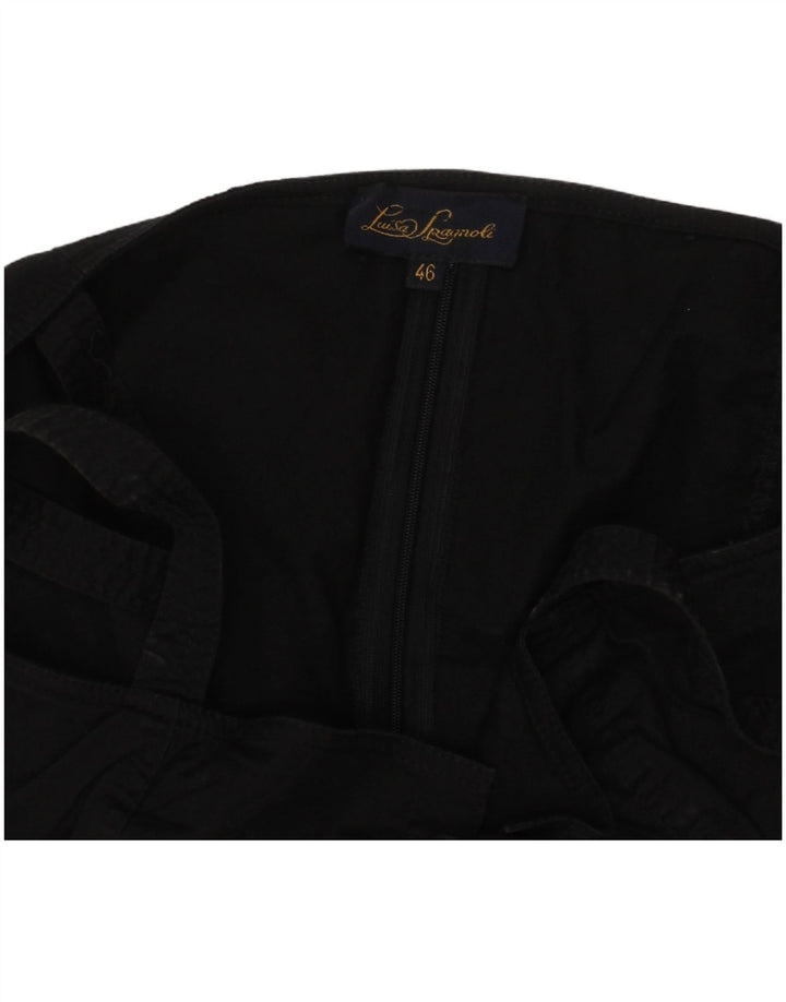 LUISA SPAGNOLI Top espartilho feminino IT 46 grande algodão preto