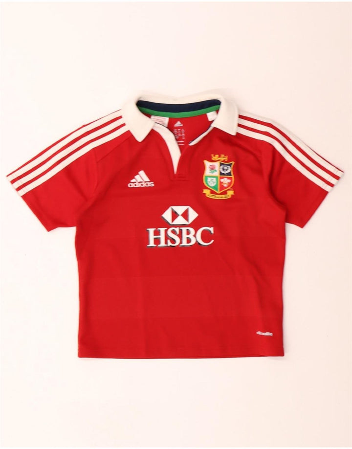 ADIDAS Boys Australia 2013 Graphic Polo Shirt 9-10 Years Vermelho Poliéster