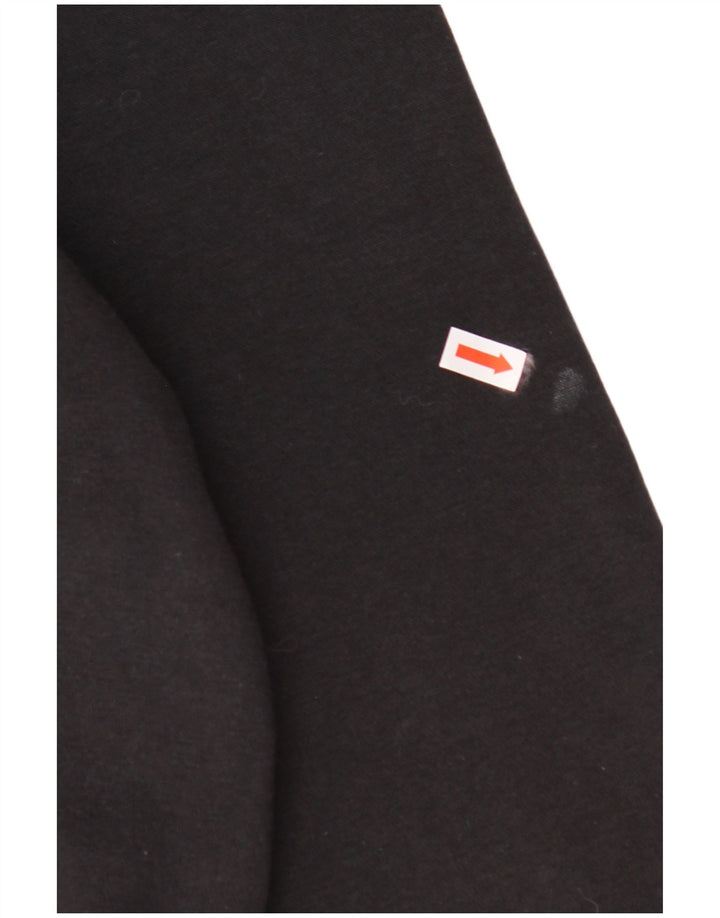 ADIDAS Womens Graphic Hoodie Jumper UK 24/26 2XL Algodão Preto