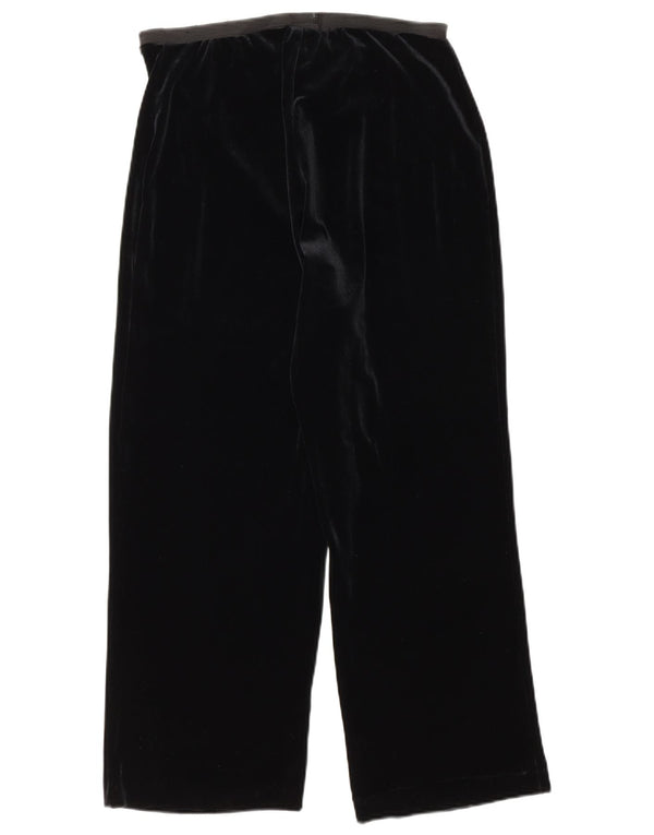 St. Calças cortadas de veludo femininas Bernard UK 12 Médio W28 L24 Preto