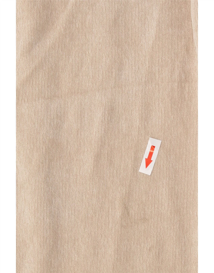 Zara Camisa feminina oversized veludo Reino Unido 6 XS Poliéster bege