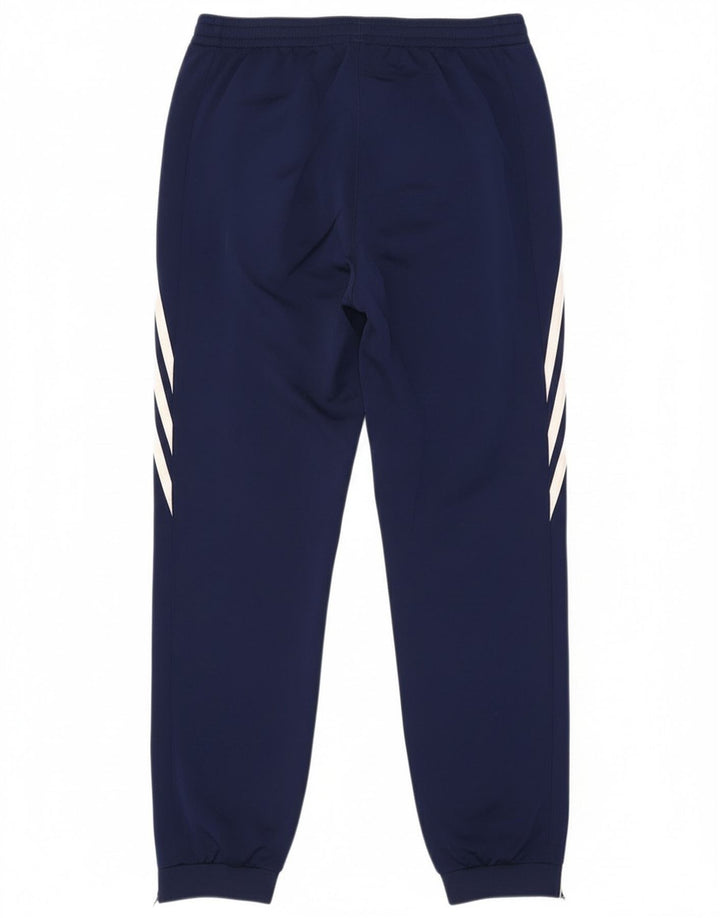 Adidas meninos calças de treino joggers 13-14 anos XL azul marinho poliéster