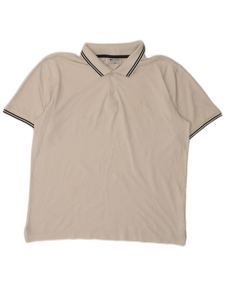 Camisa polo masculina Champion médio algodão branco