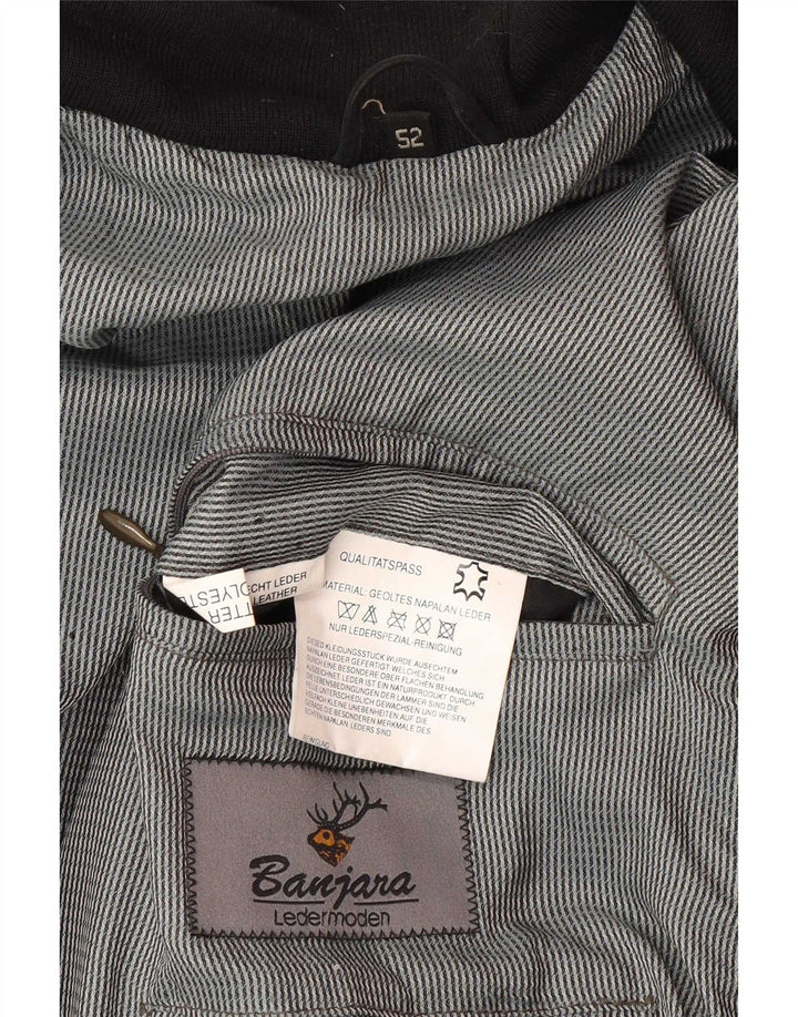 Jaqueta de couro masculina Banjara IT 52 XL couro preto