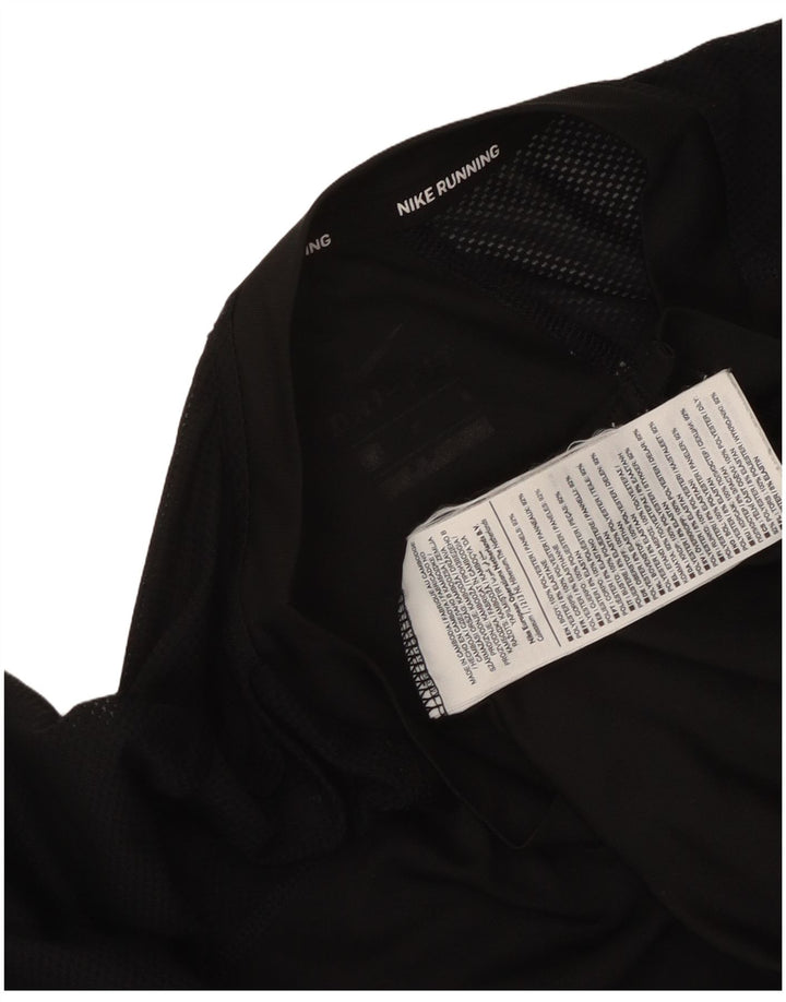 Camiseta feminina Nike UK 12 poliéster preto médio