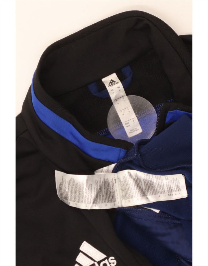 Adidas Mens Tracksuit Top Jacket Médio Azul Marinho Colorblock Poliéster