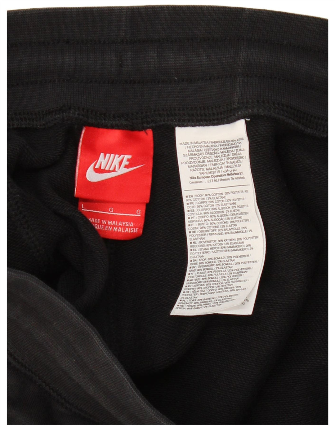 Shorts esportivos gráficos masculinos NIKE grandes de algodão preto