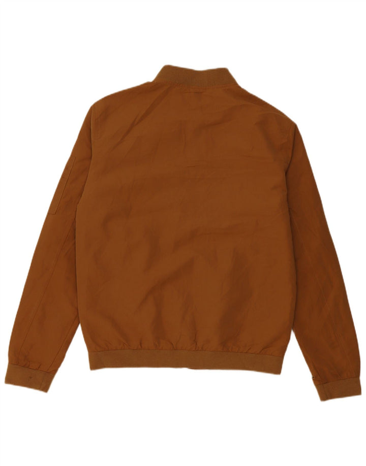 Jaqueta bomber masculina Jack & Jones Reino Unido 36 poliéster marrom pequeno