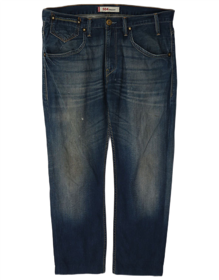 Levi's Masculino 504 Straight Jeans W36 L27 Azul Algodão
