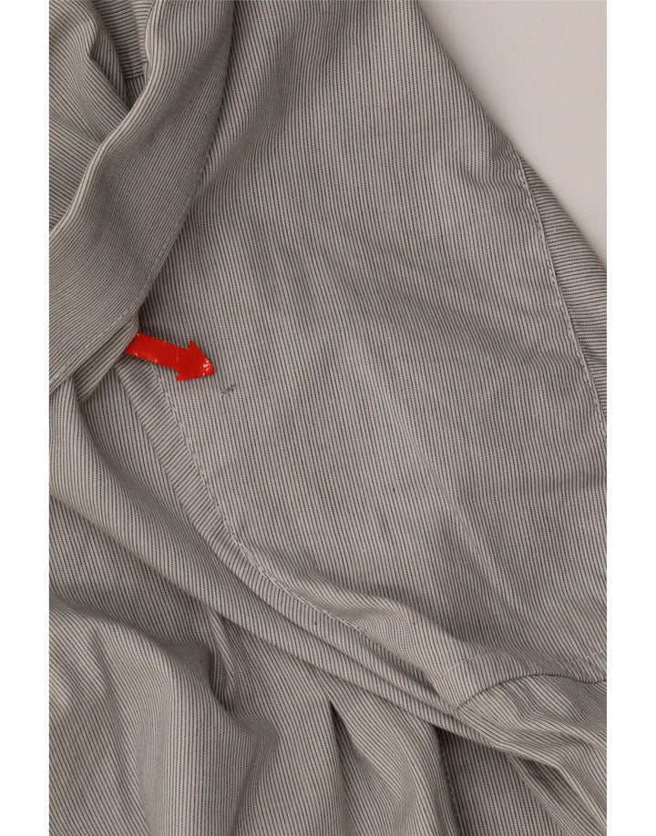 Camisa masculina French Connection 2XL algodão listrado cinza