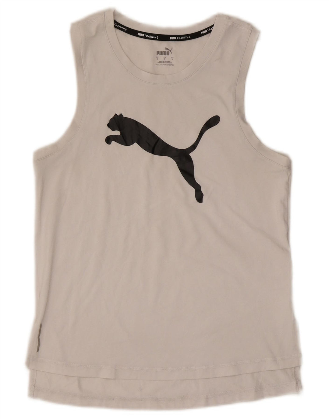 Puma Mens Graphic Vest Top Pequeno Poliéster Branco