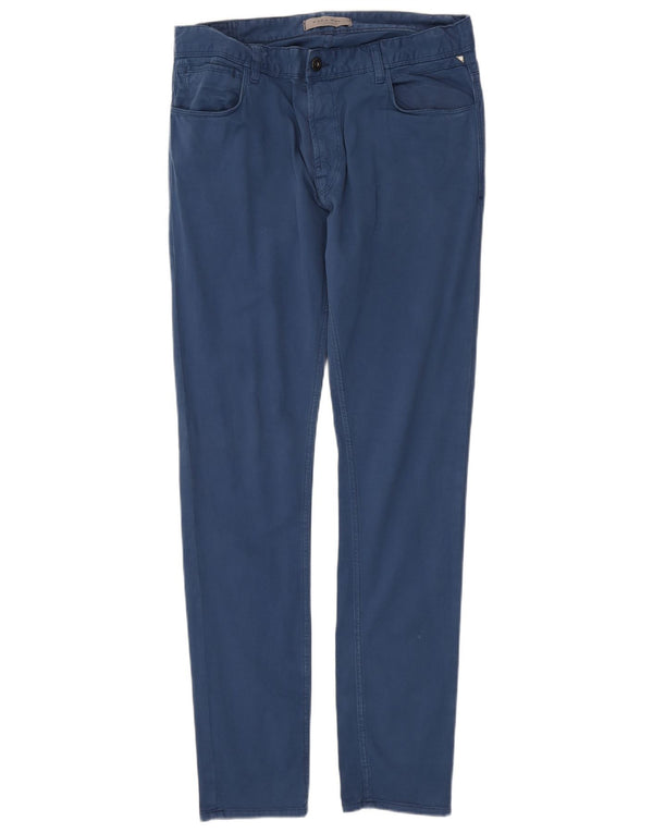 Zara Mens Slim Calça Casual EU 44 Grande W34 L33 Azul
