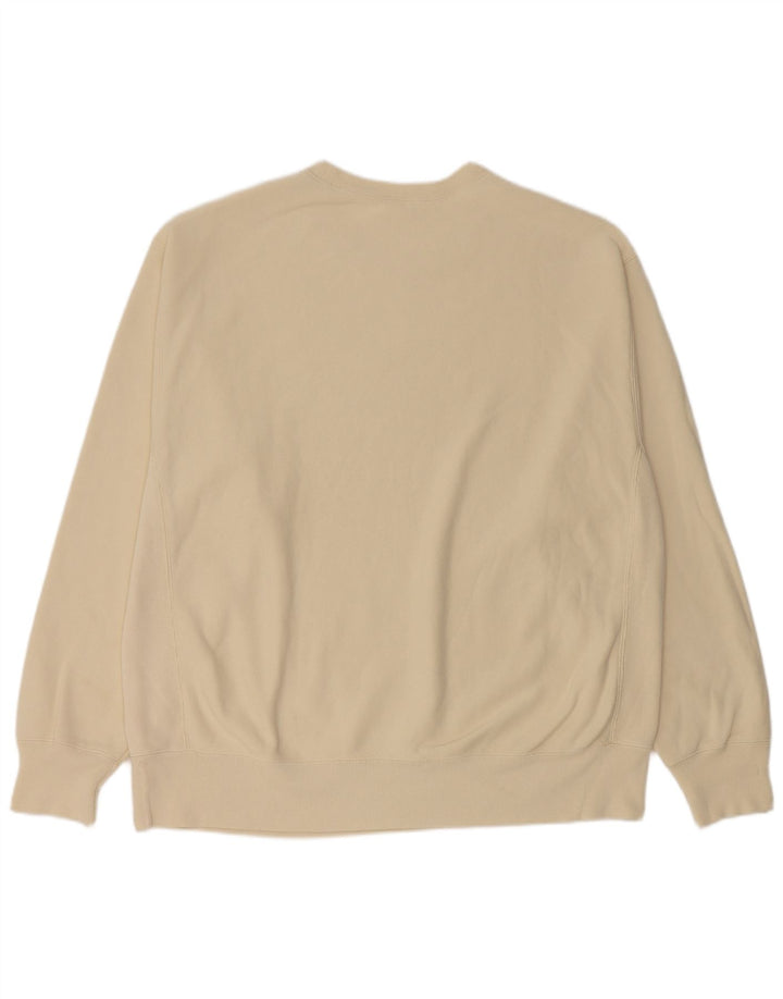 Campeão Mens Moletom Jumper XL Algodão Bege