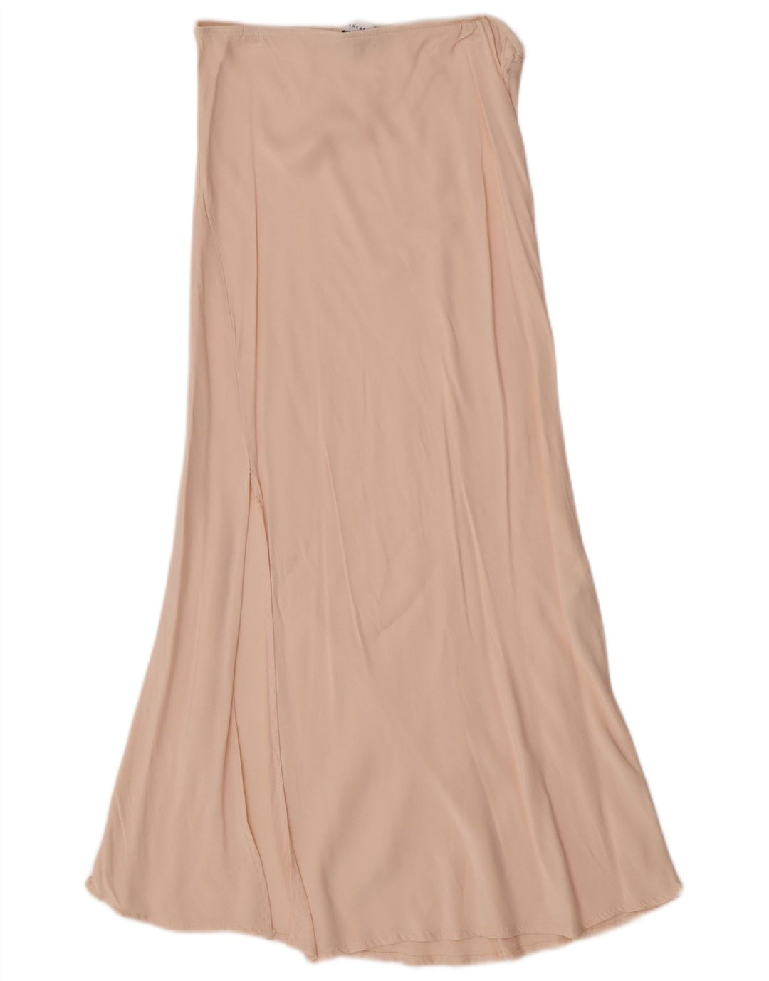 Saia maxi feminina Warehouse Reino Unido 12 médio W28 bege viscose