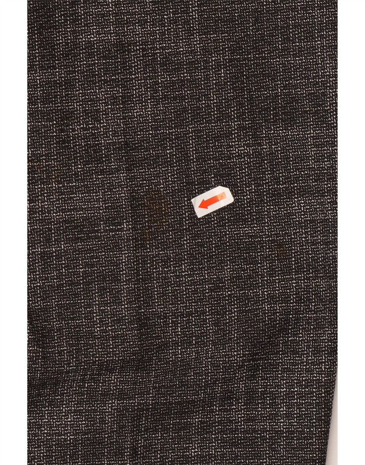 Calça feminina casual curta MONSOON Reino Unido 10 pequena W27 L28 cinza manchada