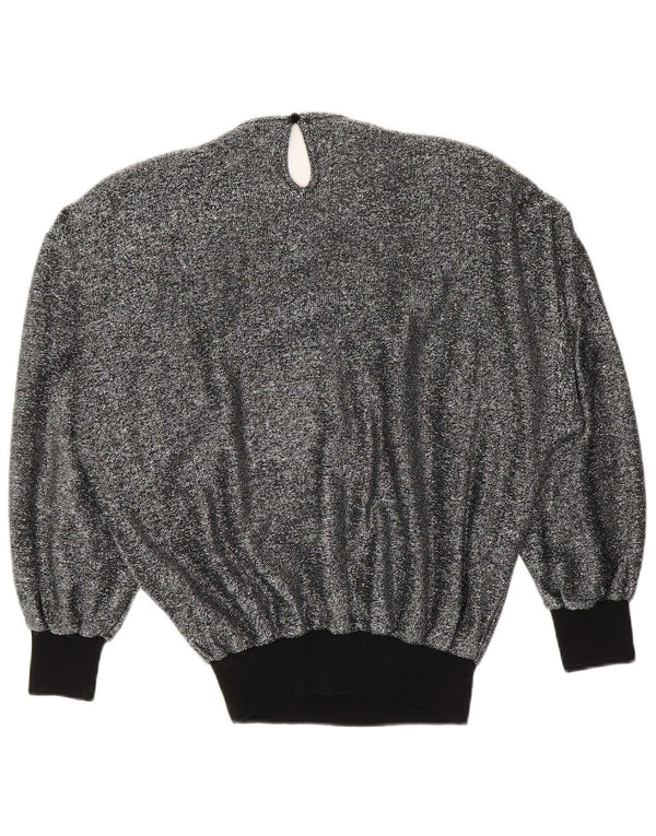 Blusa feminina vintage UK 16 grande prata