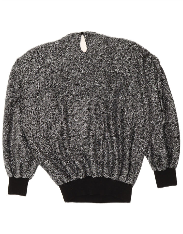 Blusa feminina vintage UK 16 grande prata