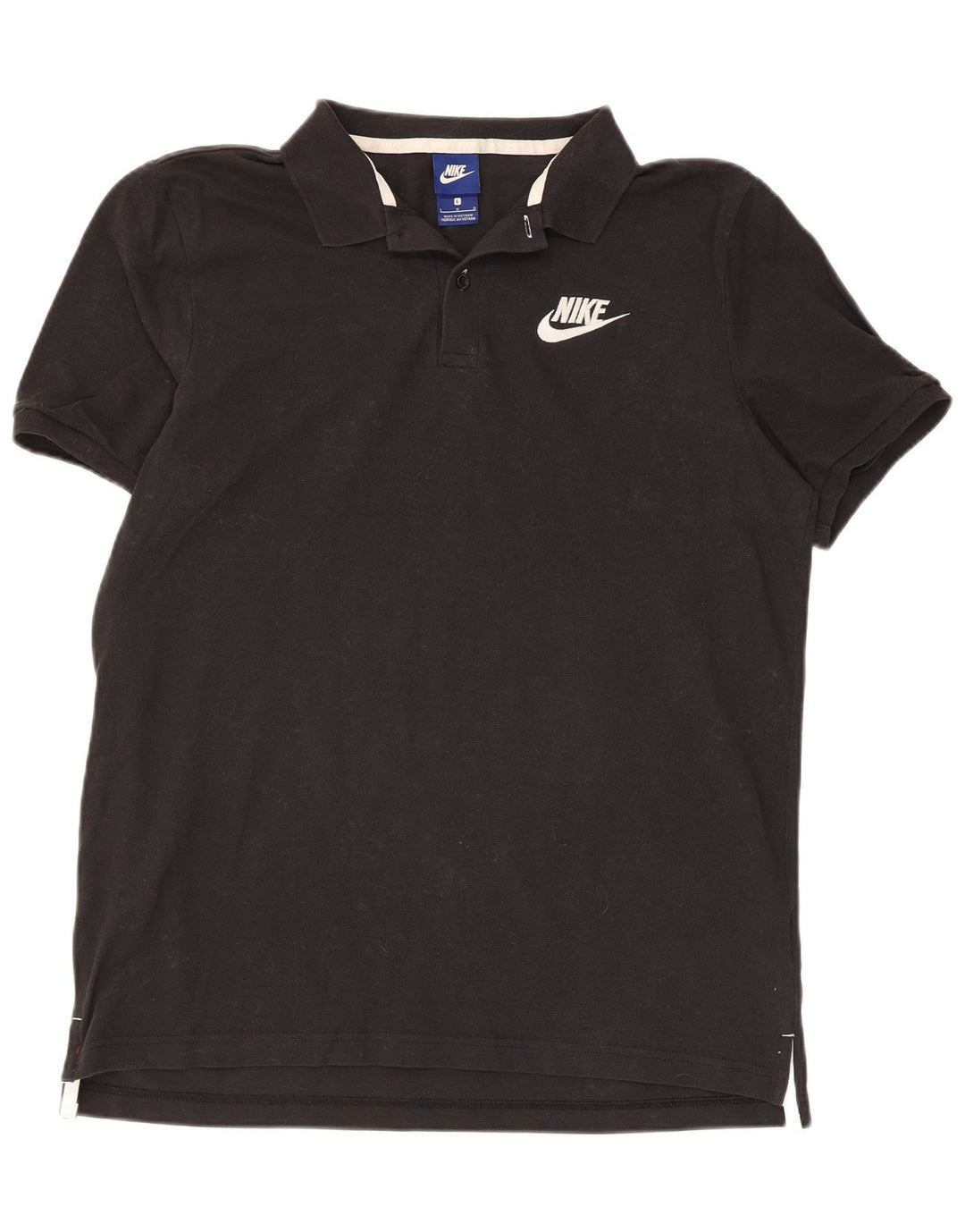 Camisa polo masculina Nike grande algodão preto