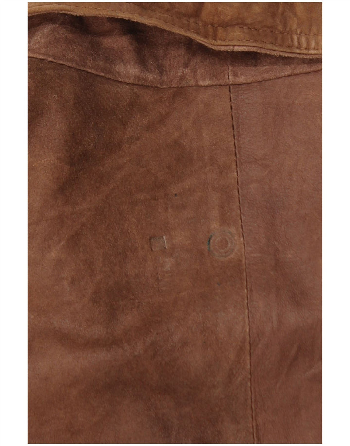 Jaqueta bomber masculina Morena em camurça IT 52 XL couro marrom