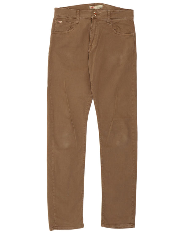 Rifle feminino slim jeans W32 L34 algodão bege