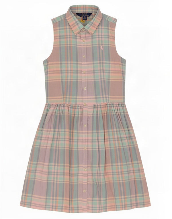Vestido camisa Polo Ralph Lauren para meninas 15-16 anos xadrez multicolorido