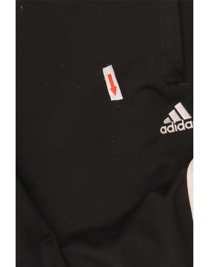 Calças de treino masculinas Adidas UK 40/42 poliéster preto médio