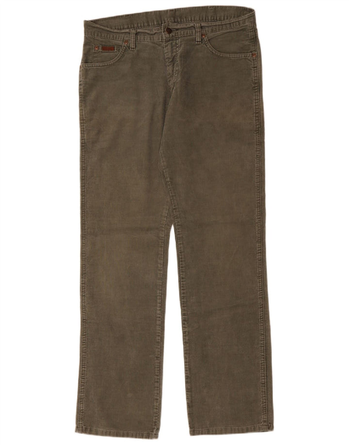 Calça masculina de veludo cotelê WRANGLER Alaska W34 L34 algodão cáqui