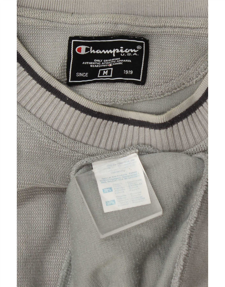 Champion moletom masculino jumper médio cinza algodão