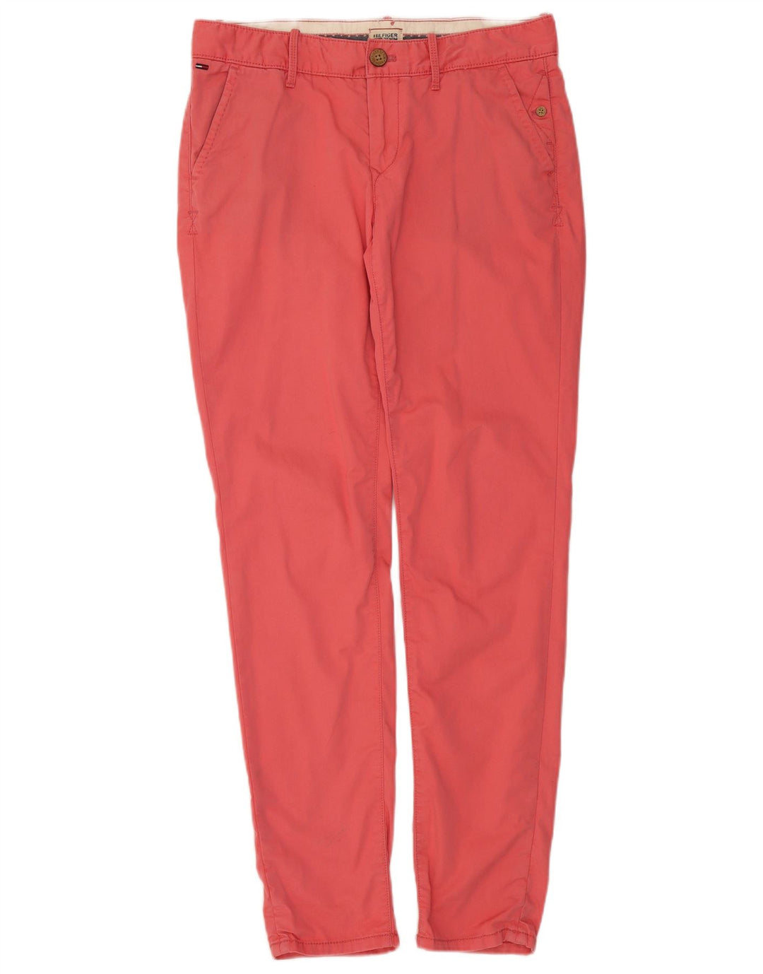 Calça chino feminina TOMMY HILFIGER W28 L32 algodão rosa