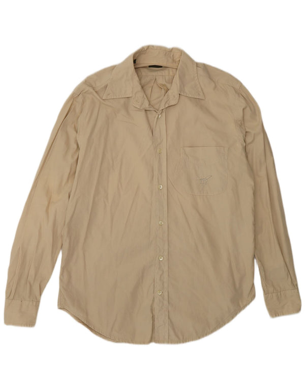 Camisa masculina Henry Cottons tamanho 40 algodão bege médio