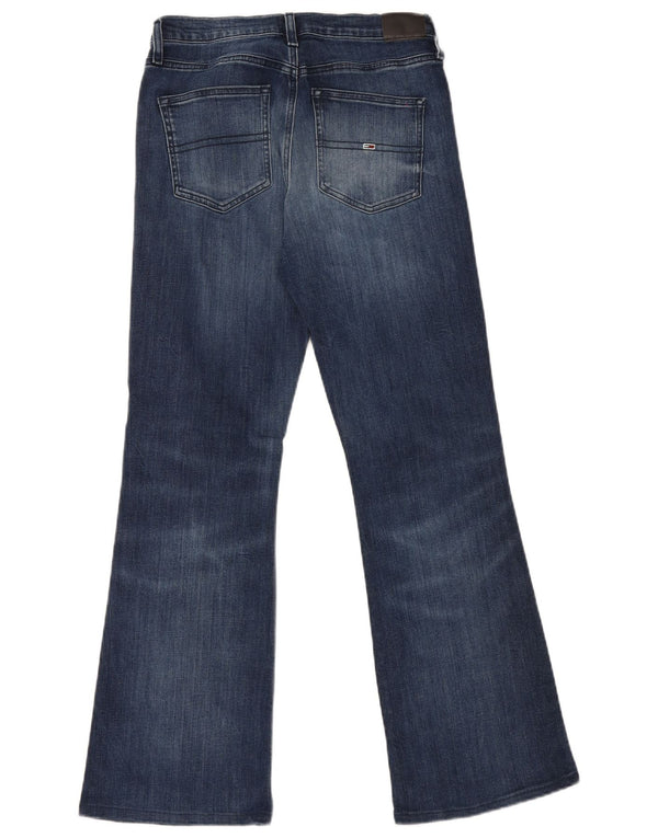 Tommy Hilfiger feminino Sylvia Flared Jeans W30 L32 azul marinho algodão